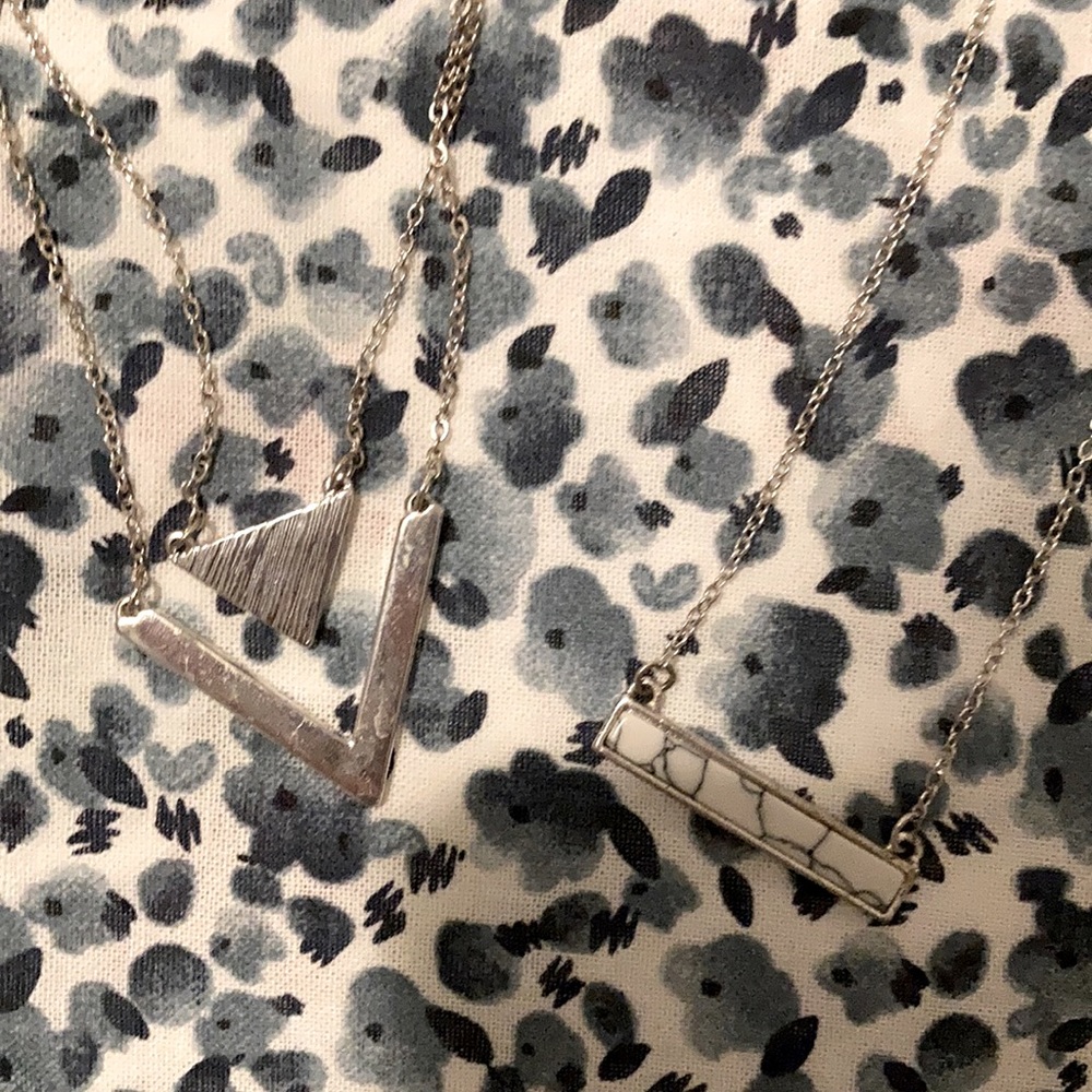 Two silver necklaces